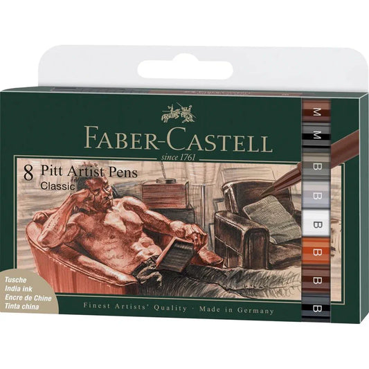 "Faber Castell PITT Artist Pen Classic Set of 8 "