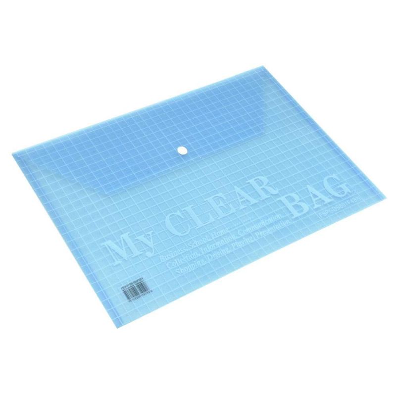 Clear Button Bag File Folder