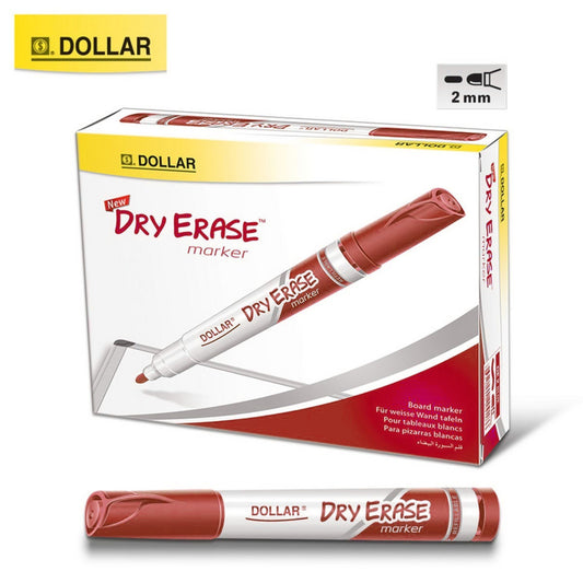 Dollar White Board Marker Red (Box)