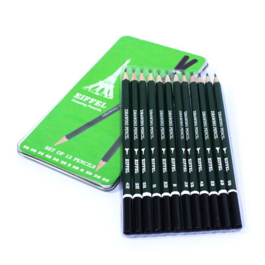 "Eiffel Sketching Pencils 12 Tin Pack "