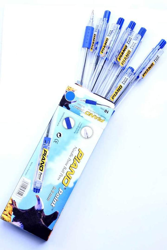 Piano Point Ball Pens 10 Pcs/box - Blue