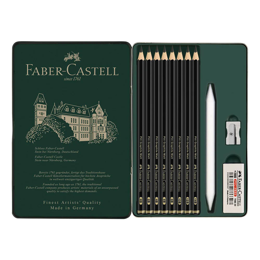 "Faber Castell Pitt Graphite Matt Pencil Set of 11 "