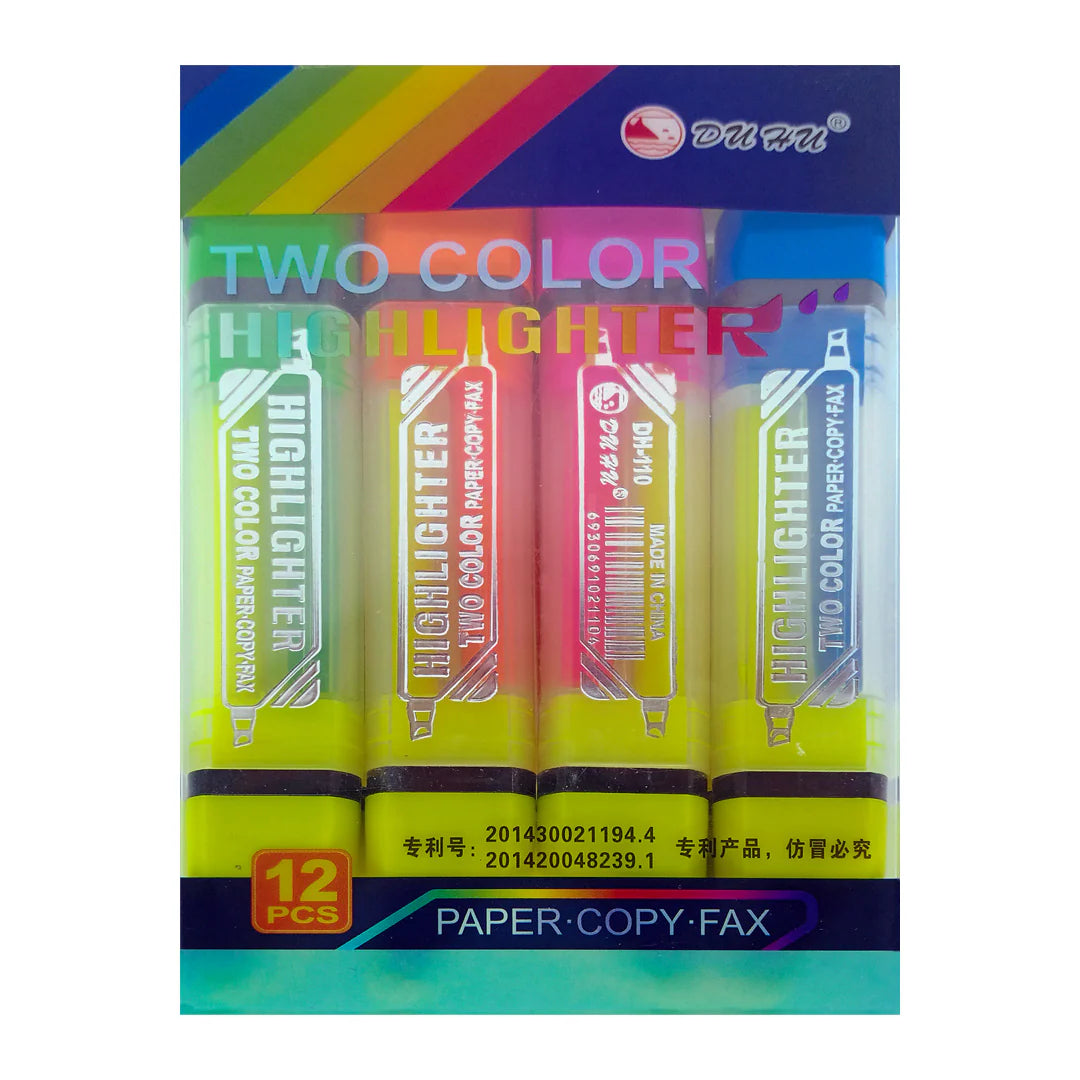 Double Highlighters Pack Of 12