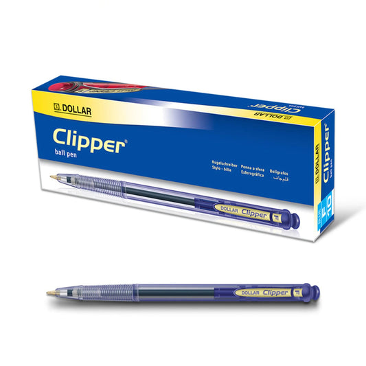 Dollar Clipper Ball Pen 10 Pcs/box - Blue